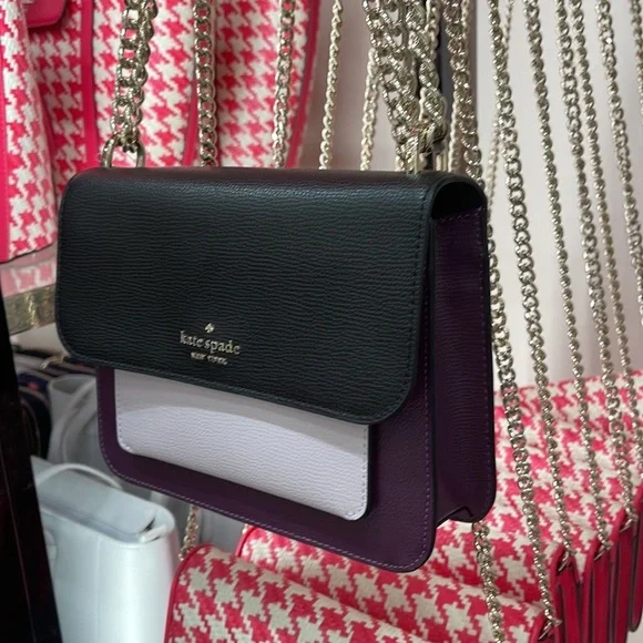 Kate Spade Remi Flap Chain Crossbody 
Colorblock 
Ripe Plum - Picture 12 of 16